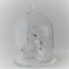 Glas Dom mit Kristall 5cm Schwann klar mit losen Kristallen , zum hängen und stellen Glas Dom mit Kristall 5cm Schwann klar mit losen Kristallen , zum hängen und stellen