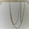 Kristallglas Kette grüne - rote  14mm Achtecke 50 St