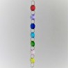 Kristallglas Kette bunte 16cm 7 farben 14 mm Achtecke zum haengen