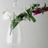 Glas-Pilz Vase klar Dekor, zum hängen