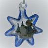 Glasstern 50 mm Winterlandschaft  zum hängen