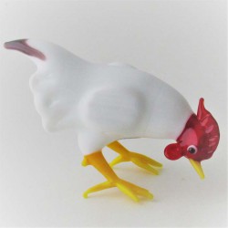 Glasvogel, Hühnergruppe weiss 3 teilig -67mm zum stellen