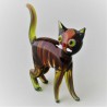 Glas Katze Effektglas 60mm braun, stehend