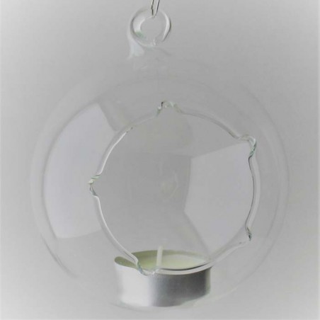 Glas-Windlichtkugel Pflanzen Deko Stern Öffnung zum hängen