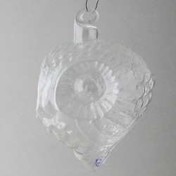 Glas-Eule Blumenvase klar Dekor zum hängen