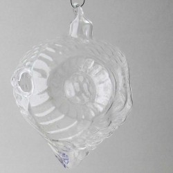 Glas-Eule Blumenvase klar Dekor zum hängen