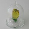 Glas Dom mit Kristall 5cm Rosse und mit losen Kristallen, zum hängen und stellen Glas Dom mit Kristall 5cm Rosse und mit losen Kristallen, zum hängen und stellen