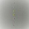 Kristallglas Kette AB 16cm 7 farben 14 mm Achtecke zum haengen