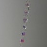 Kristallglas Kette AB 16cm 7 farben 14 mm Achtecke zum haengen