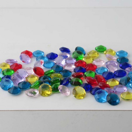 Kristallglas 10 mm Diamanten 8 sortierte Farben