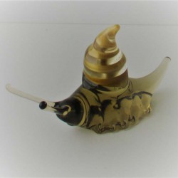 Glas Schnecke 125mm Goldfarben zum stellen