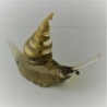 Glas Schnecke 125mm Goldfarben zum stellen