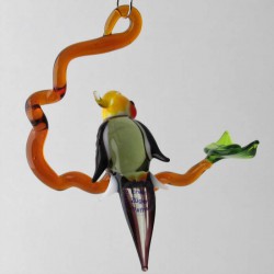 Glasvogel, Nymphensittich 70mm auf Ast klein, zum hängen