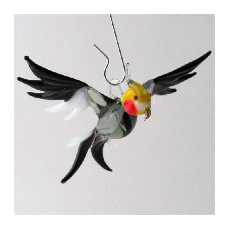 Glasvogel, Nymphensittich 69mm klein zum hängen