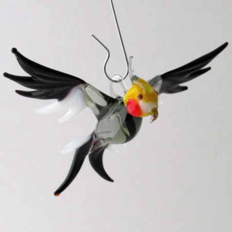 Glasvogel, Nymphensittich 69mm klein zum hängen