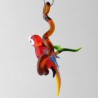 Glasvogel, Papagei 67mm auf Ast, klein zum hängen