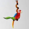 Glasvogel, Papagei 67mm auf Ast, klein zum hängen