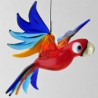 Glasvogel, Papagei 72 mm klein zum hängen