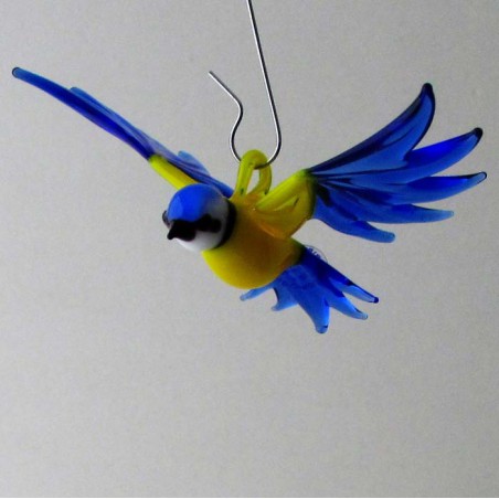 Glasvogel, Blaumeise 65mm klein zum hängen