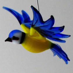Glasvogel, Blaumeise 65mm klein zum hängen
