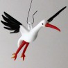 Glasvogel, Storch 70mm klein zum hängen,