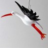 Glasvogel, Storch 70mm klein zum hängen,