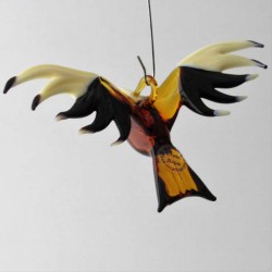 Glasvogel, Roter Milan 75mm klein zum hängen,
