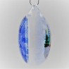 Glastaler 40 mm Blau Kinder Winterlandschaft zum hängen