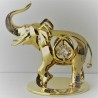 Elefant auf Boden mit Swarovski Elements vergoldet