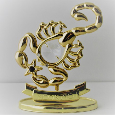 Sternzeichen Skorpion neu mit Swarovski Elements vergoldet