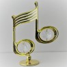 Musik Note auf Sockel mit Swarovski Elements vergoldet
