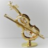 Violine mit Swarovski Elements vergoldet