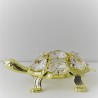 Schildkröte mit Swarovski Elements vergoldet