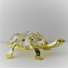 Schildkröte mit Swarovski Elements vergoldet