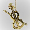 Violine zum hängen mit Swarovski Elements vergoldet