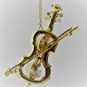 Violine zum hängen mit Swarovski Elements vergoldet