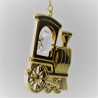 Lokomotive zum hängen* mit Swarovski Elements vergoldet