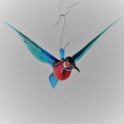 Glasvogel, Eisvogel 110mm zum hängen