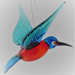 Glasvogel, Eisvogel 110mm zum hängen