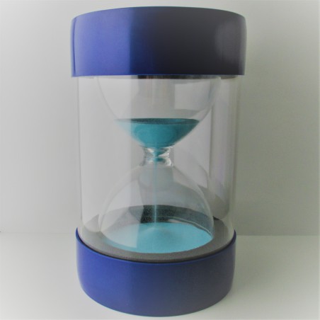 Sanduhr 5 Min. 31cm Hellblau, Hocker für Kinder Glas - Kunststoff