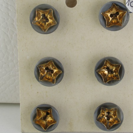 Glasknöpfe 14 mm  Blusen& Hemdenknöpfe mit Gold  Farbe