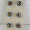 Glasknöpfe 14 mm  Blusen& Hemdenknöpfe mit Gold  Farbe