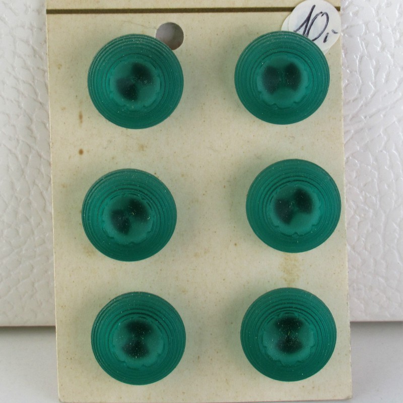 Glasknöpfe 17 mm aufgenäht auf Karton Dekorknöpfe