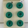 Glasknöpfe 17 mm aufgenäht auf Karton Dekorknöpfe