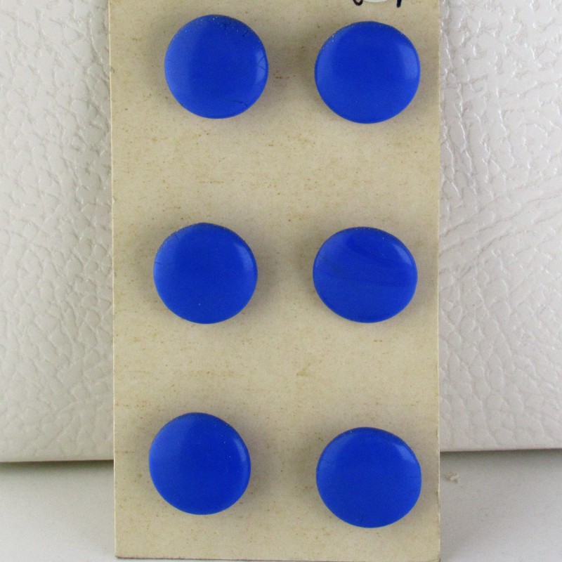Glasknöpfe 15 mm aufgenäht auf Karton Dekorknöpfe