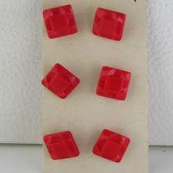 Glasknöpfe 14 mm aufgenäht auf Karton Dekorknöpfe