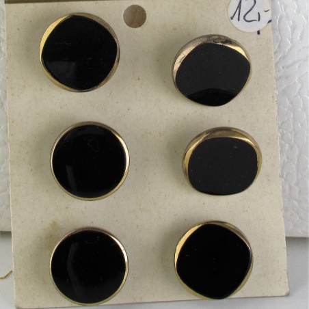 Glasknöpfe 18 mm aufgenäht auf Karton Dekorknöpfe