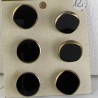 Glasknöpfe 18 mm aufgenäht auf Karton Dekorknöpfe