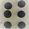 Glasknöpfe 18 mm aufgenäht auf Karton Dekorknöpfe
