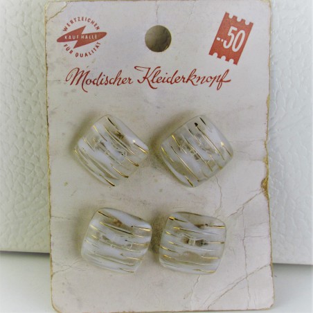 Glasknöpfe 18 mm aufgenäht auf Karton Dekorknöpfe